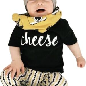 New “Say cheese" unisex outfit graphic tee 3-6 months